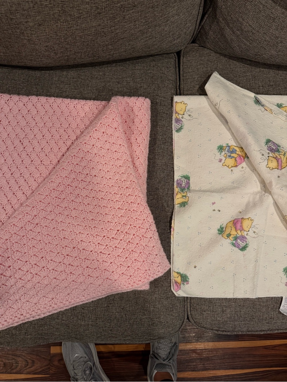 Hand knit baby blanket